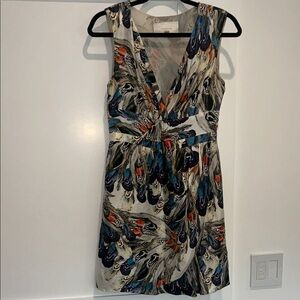 Leifsdottir size 6 Feather Print Dress